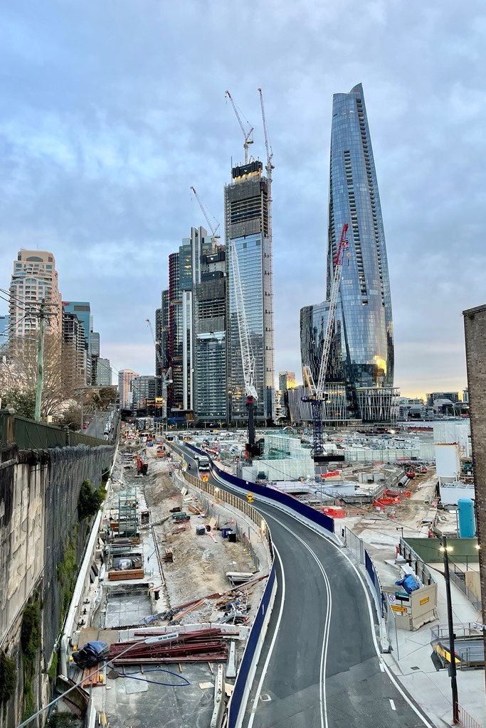 In July 2022, traffic on the busy Hickson Road was shifted to the temporary new road alignment