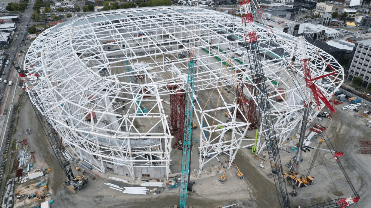 Significant construction milestone achieved at One New Zealand Stadium at Te Kaha  