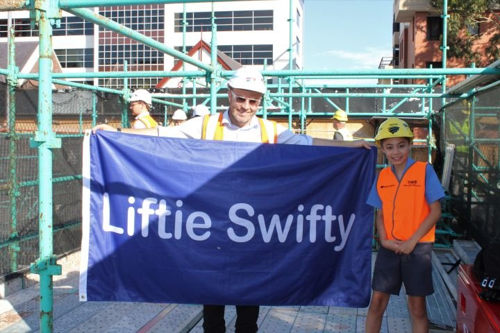 Local school student names tower crane at St George Hospital Redevelopment
