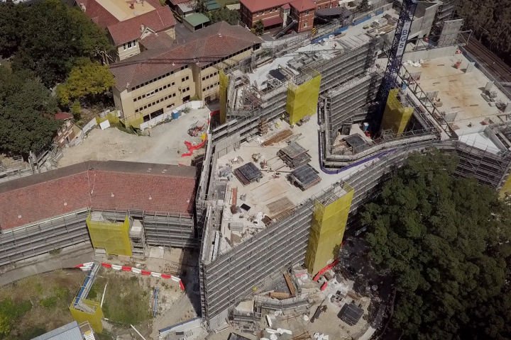 Brisbane Grammar School construction steams ahead