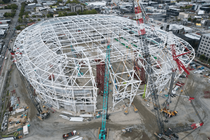 Significant construction milestone achieved at One New Zealand Stadium at Te Kaha  